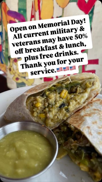 Open on Memorial Day!
All current military & veterans may have 50% off breakfast & lunch, plus free drinks.
Thank you for your service.🇺🇸🇺🇸🇺🇸 ❤️ Andrea & Ryan Romeyn at Providence Organic Farm #torchlake #bellairemichigan #centrallakemichigan #charlevoixmichigan #elkrapidsmichigan
