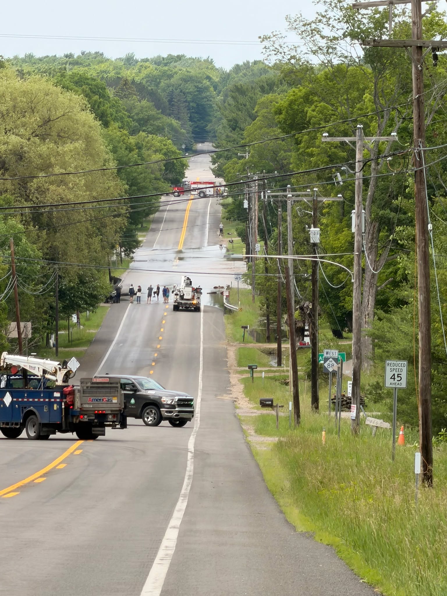 Announcement:  YES, we are OPEN.  Hello Farm Friends!  Even though M-88 is compromised on both sides of our farm.  HERE are some alternative routes: 

IF you normally come to Providence from anywhere south, west, or north of us on US 31 (one mile west of our farm) 

Take Essex Road. (Essex is located off of US 31, 3 miles north of M-88. Turn east on Essex, then turn south on Farrell Road.  Pop out at M-88 and you'll see our farm. 

If you are located east or southeast of our farm:

Get to Central Lake or Bellaire.  Head to our farm on M-88.  Take it to Beedle road, turn left the tease into the NE. Torch Lake Drive.  Turn right. It takes you to M – 88.  Turn right and our farm is right up the hill. Alternatively, From those two towns, use the "maps" ap to get to East Torch Lake Drive, then head north. East Torch Lake Drive "T"s into M-88. Turn right at M-88. 😃. 

The excellent coffee, just-picked organic produce, breakfast and lunch options are incredible!  It's beautiful here after a storm. - ❤️Andrea & Ryan.